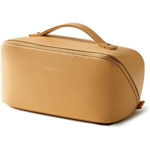 Women AM-Yellow Large Capacity Cosmetic Travel Makeup Waterproof Portable Bag